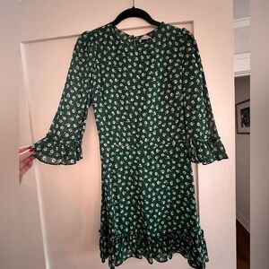Reformation Emerald Floral Mini Dress sz 4